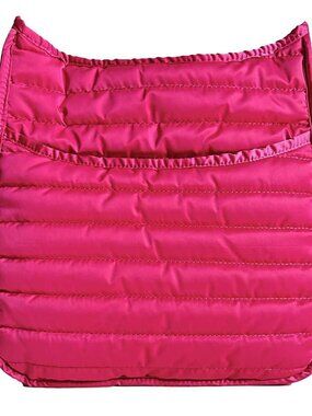 Ahdorned‎ Everly Quilted Puffy Messenger Pink NEW